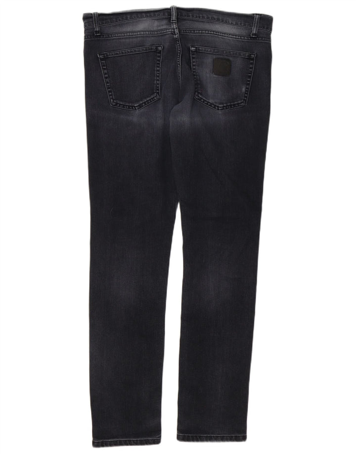 Calça jeans reta masculina Carhartt desgastada W34 L32 cinza