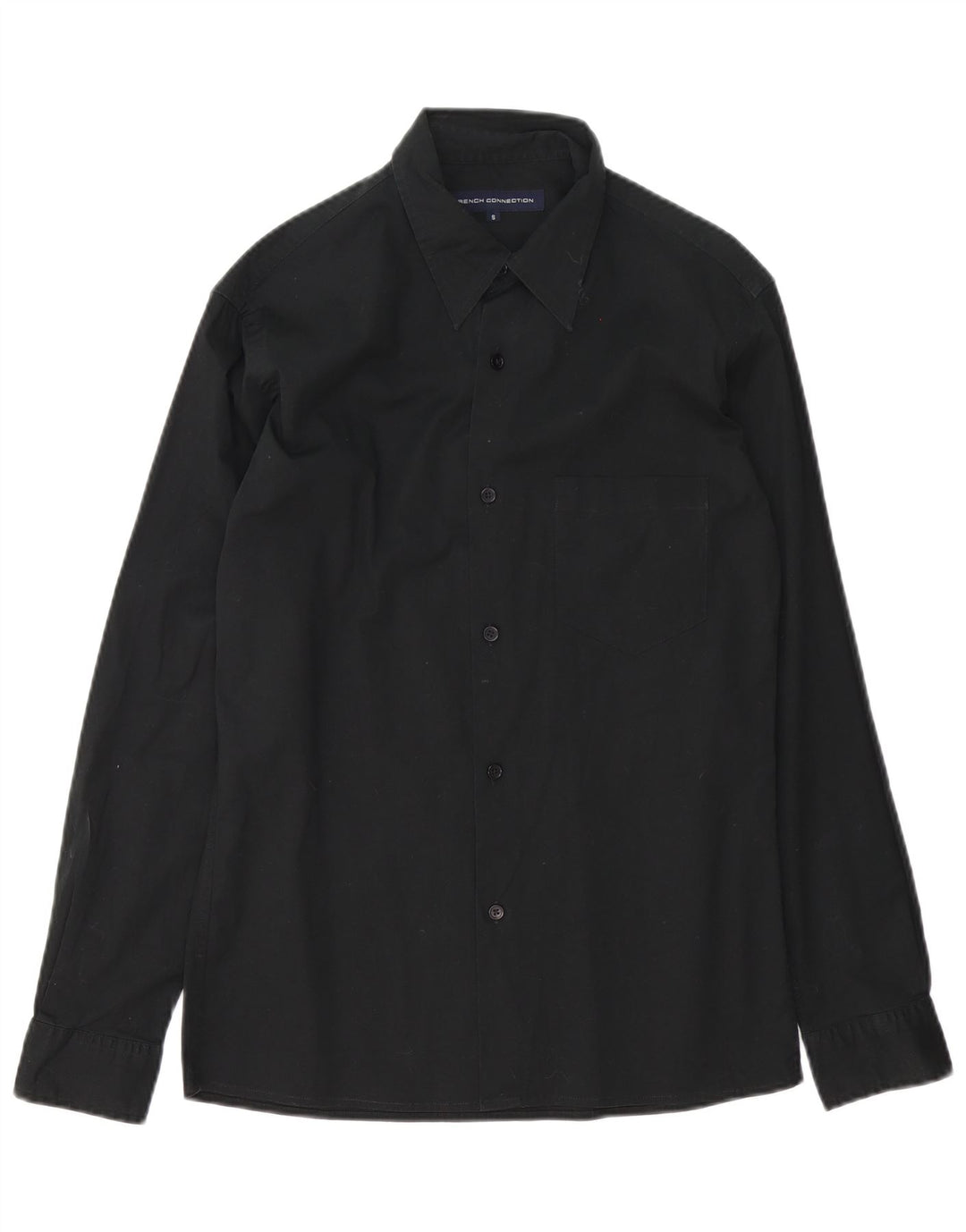 Camisa masculina French Connection pequena de algodão preto