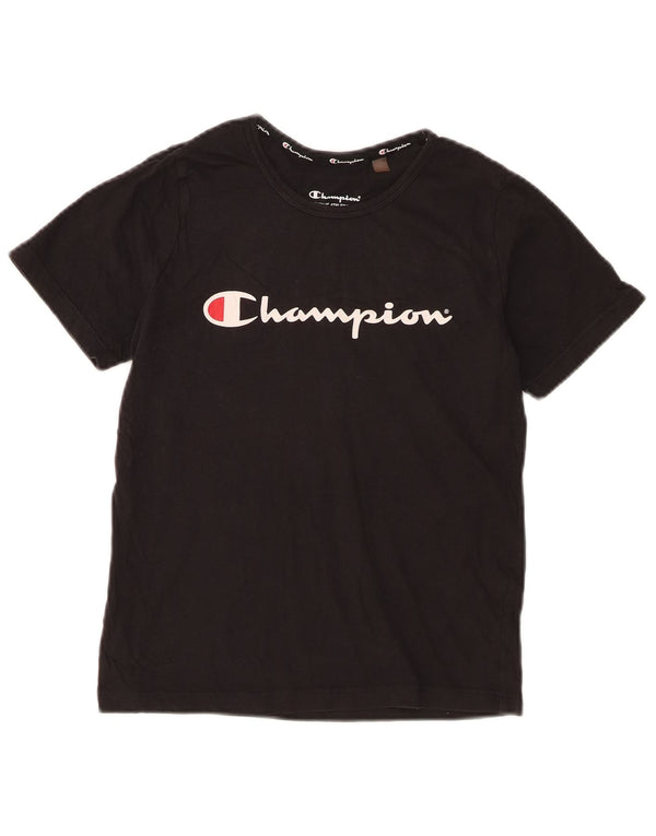 Camiseta Champion Boys Graphic Top 11-12 Anos Algodão Preto