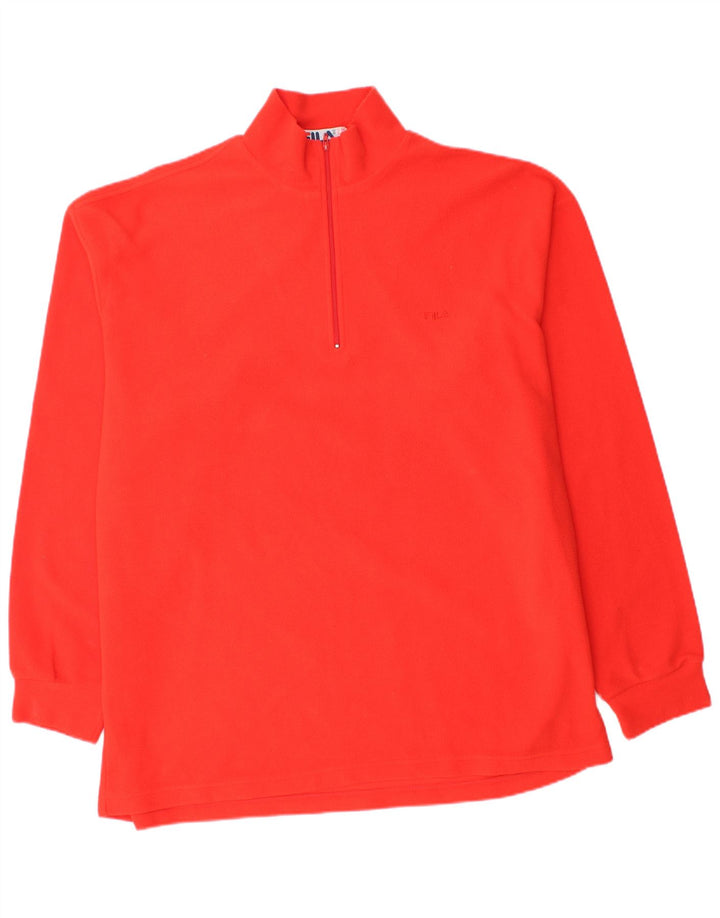 Fila Masculino Zip Neck Fleece Jumper IT 56 2XL Laranja