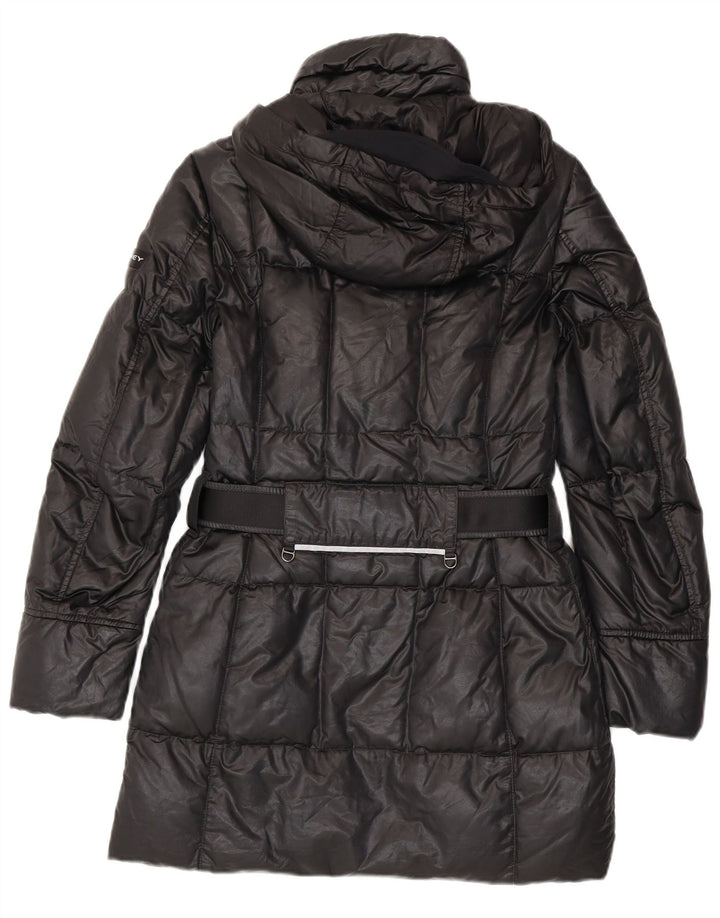 Casaco feminino acolchoado com capuz PEUTEREY EU 42 grande algodão preto