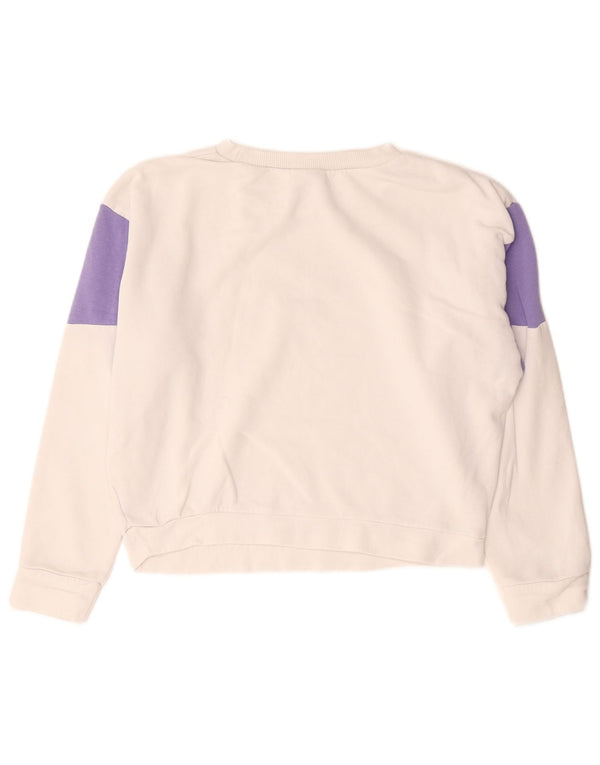 Suéter Reebok Feminino Oversized Crop Jumper UK 8/10 Pequeno Branco