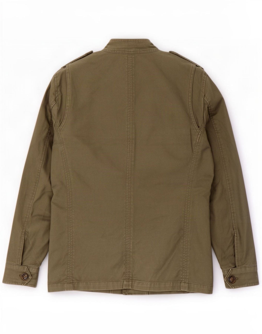 Jaqueta militar masculina Zara UK 38 algodão cáqui médio