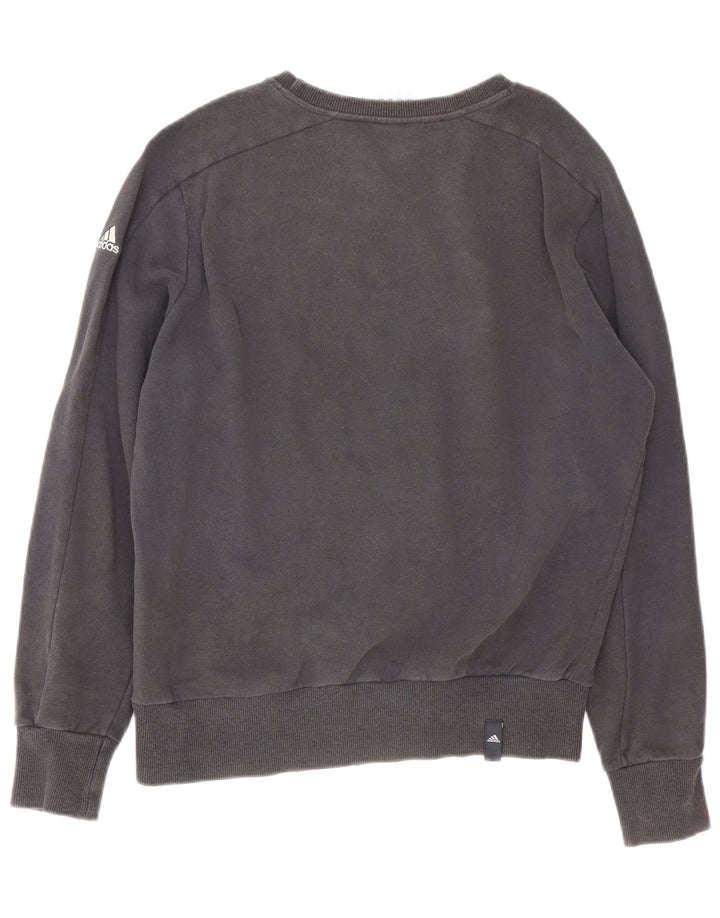 Adidas Mens Graphic Moletom Jumper UK 38/40 Médio Algodão Cinza