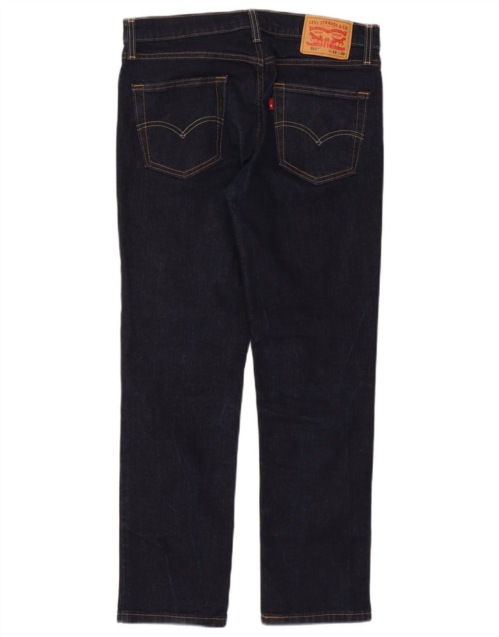 Levi's Masculino 511 Slim Jeans W33 L30 Azul Marinho Algodão