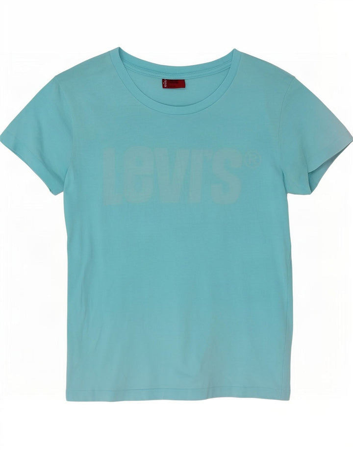 Camiseta feminina gráfica Levi's UK 12 azul médio