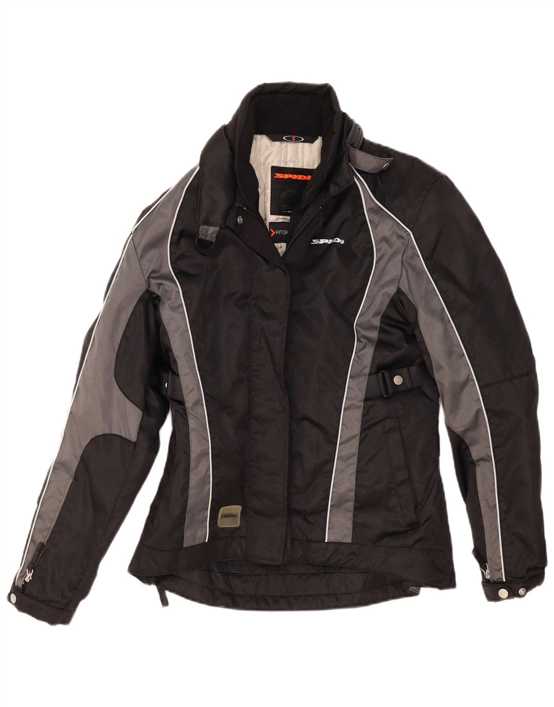 Jaqueta Spidi feminina oversized Racer Reino Unido 10 pequeno bloco colorido preto