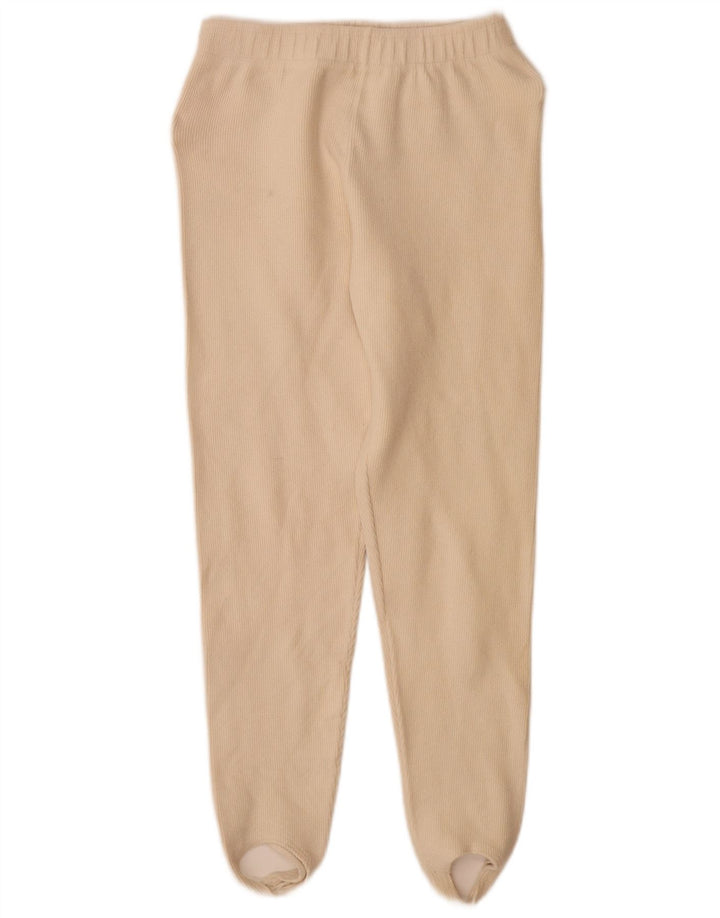Leggings de estribo feminino American Place UK 12 algodão branco médio