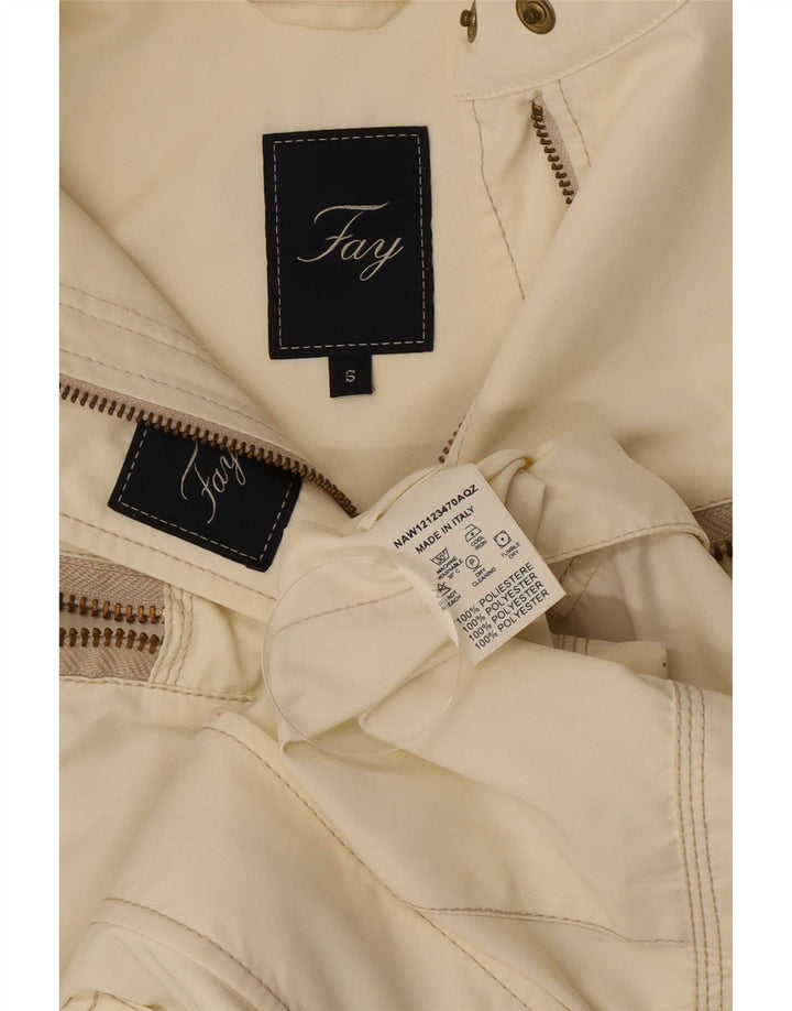 Fay Womens Utility Jacket UK 10 Pequeno Poliéster Branco