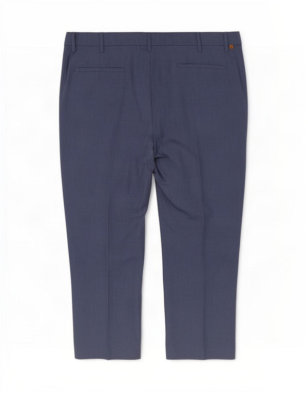 Farah Mens Classic Straight Casual Trousers W50 L31 Blue Polyester