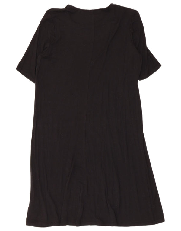 Vestido camiseta feminino Marks & Spencer Reino Unido 12 viscose preta média