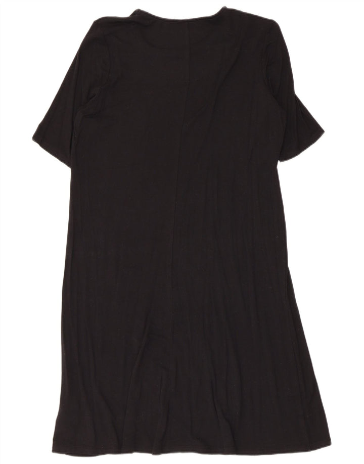 Vestido camiseta feminino Marks & Spencer Reino Unido 12 viscose preta média