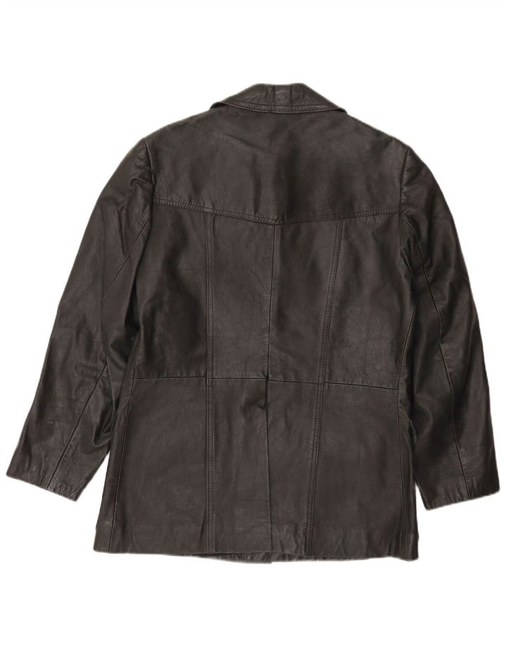 Jaqueta de couro masculina VINTAGE UK 38 média preta