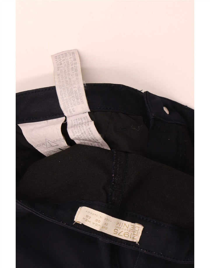 Zara Jeans Slim Feminino EU 38 Pequeno W28 L27 Azul Marinho Poliéster