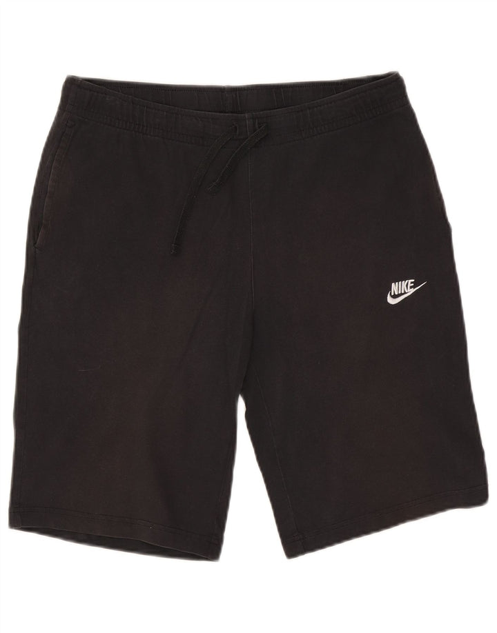 Shorts esportivos masculinos Nike médio algodão preto