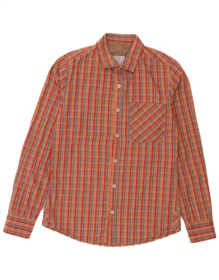 Camisa masculina Fat Face pequena de algodão xadrez multicolorido
