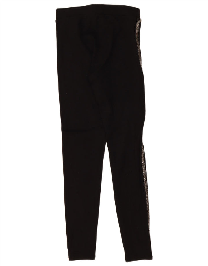 Leggings femininas Zara UK 8 pequenas viscose preta