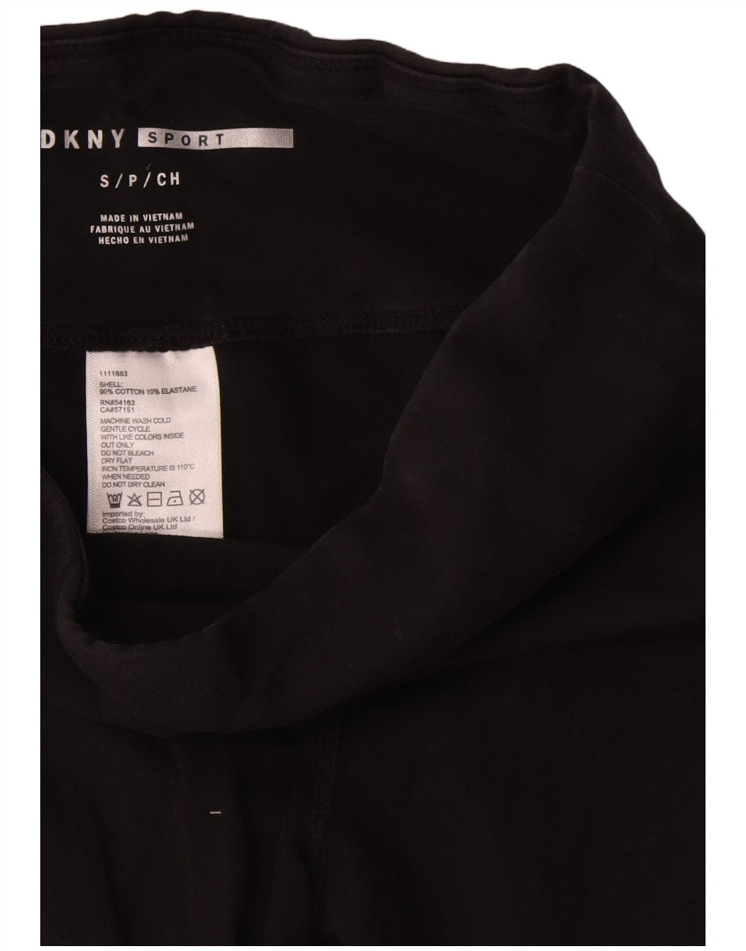 Dkny Womens Crop Graphic Leggings Reino Unido 8 Pequeno Algodão Preto