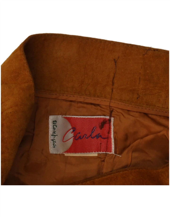Minissaia feminina vintage Carla camurça grande W32 marrom