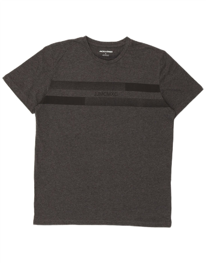 Camiseta masculina JACK & JONES Top XL algodão cinza