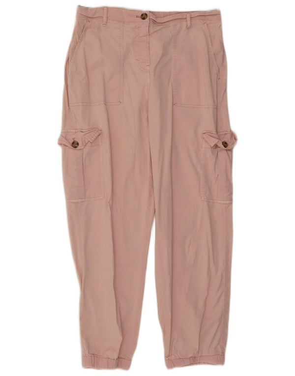 Calça cargo feminina Marks & Spencer UK 12 médio W30 L26 rosa