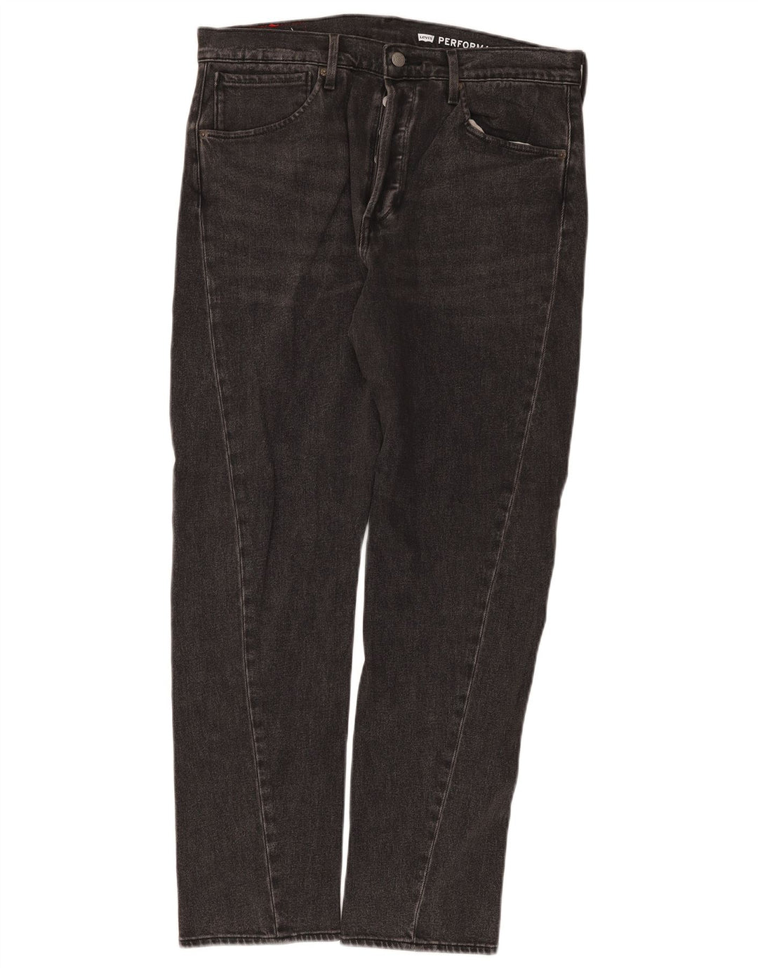 LEVI'S Masculino 502 Tapered Jeans W33 L32 Algodão Preto