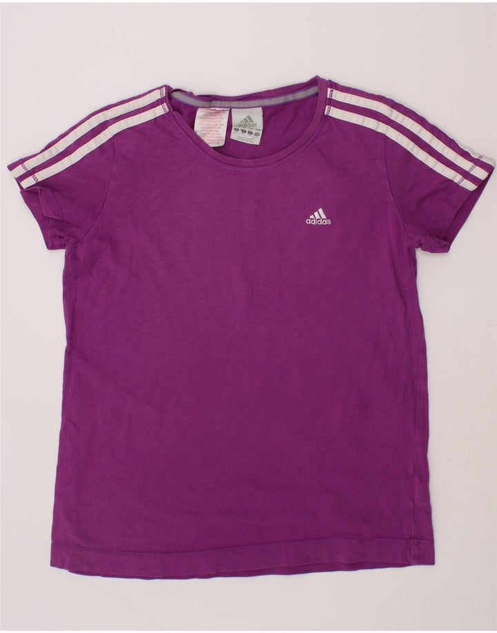 ADIDAS Girls T-Shirt Top 13-14 Years Purple Cotton Vintage Adidas and Second-Hand Adidas from Messina Hembry 