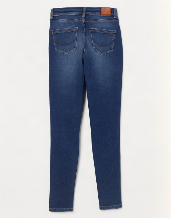 Superdry Womens Sophia Skinny Jeans W26 L32 Azul Marinho Algodão