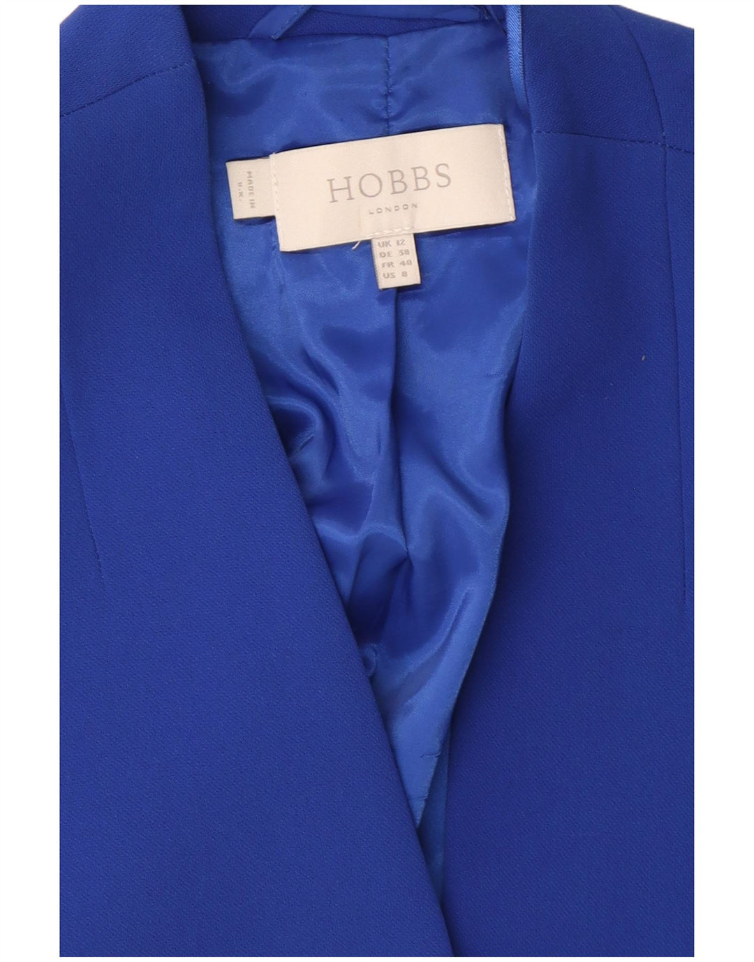 Jaqueta Bolero Feminina Hobbs Manga 3/4 Reino Unido 12 Poliéster Azul Médio