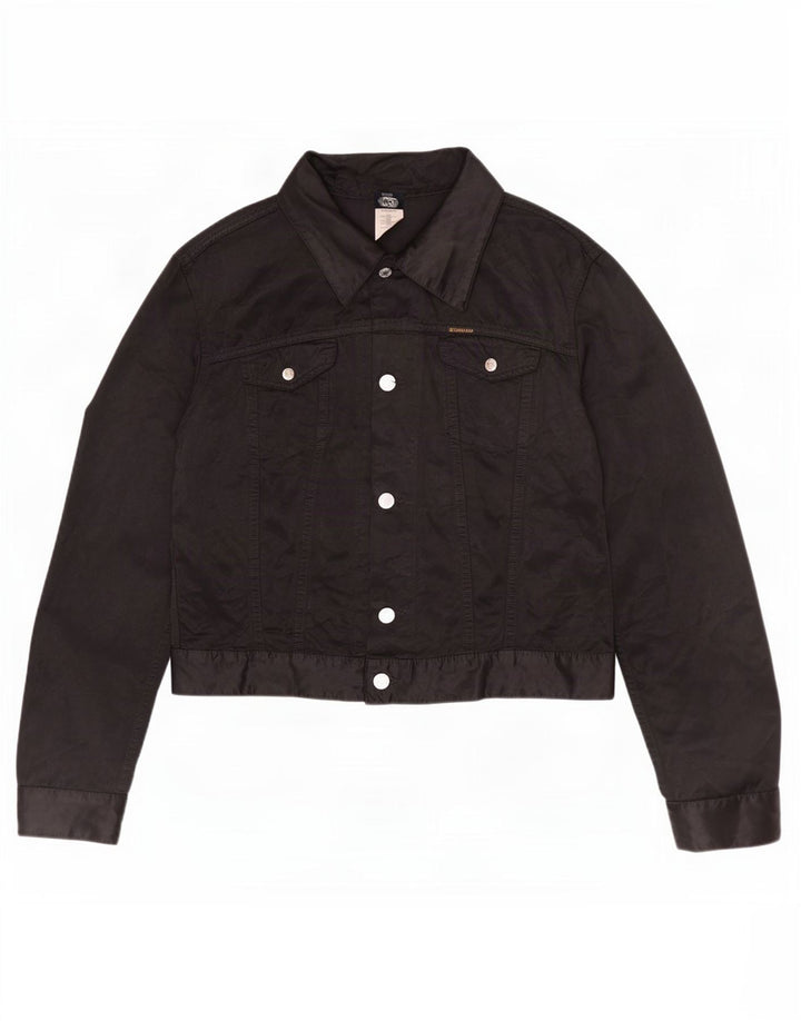 Jaqueta utilitária feminina Diesel UK 18 XL algodão preto