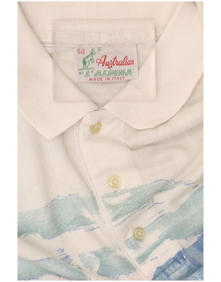 Camisa polo masculina AUSTRALIAN L'ALPINA IT 40 Médio Off White