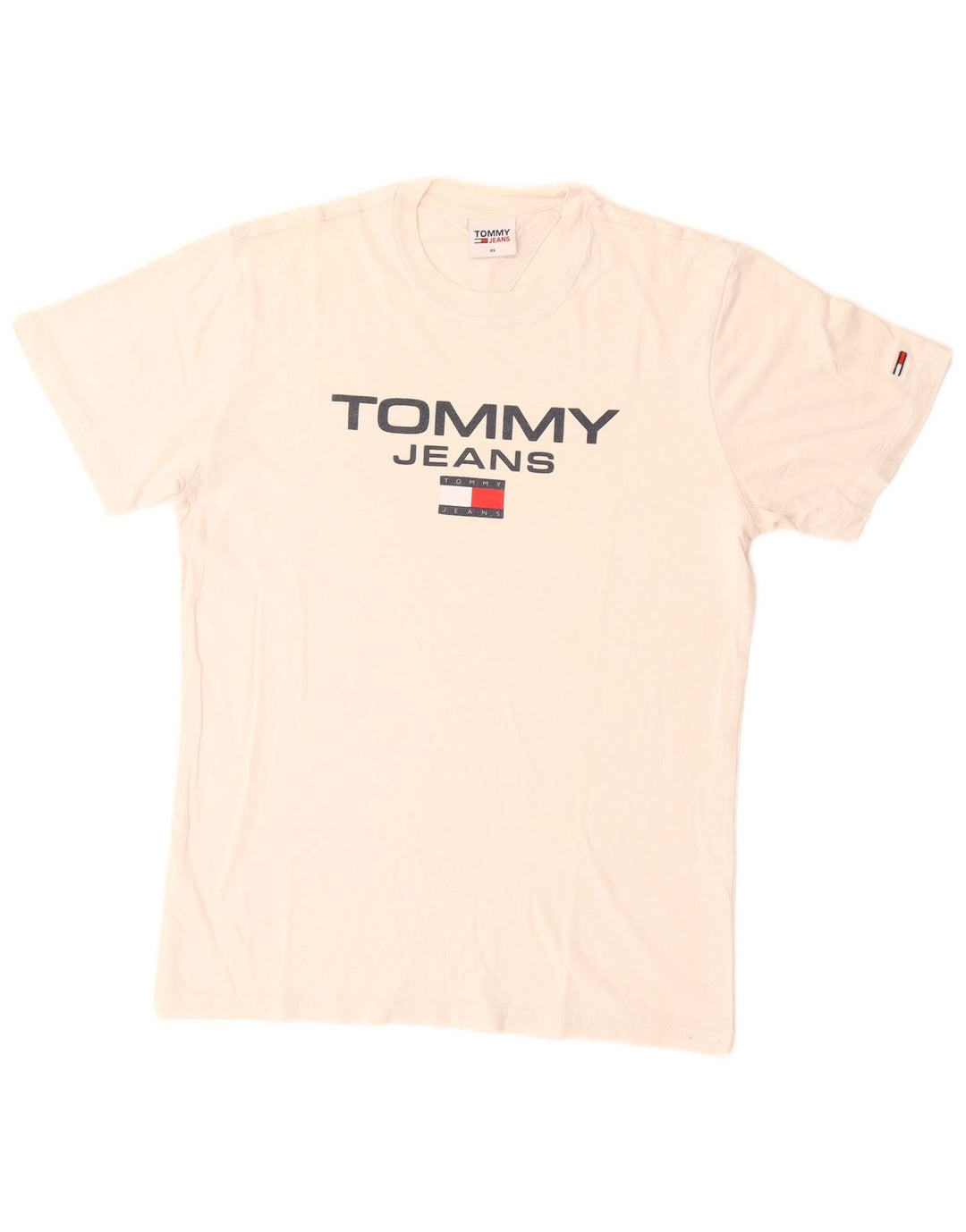 Tommy Hilfiger Camiseta masculina gráfica Top XS Branco