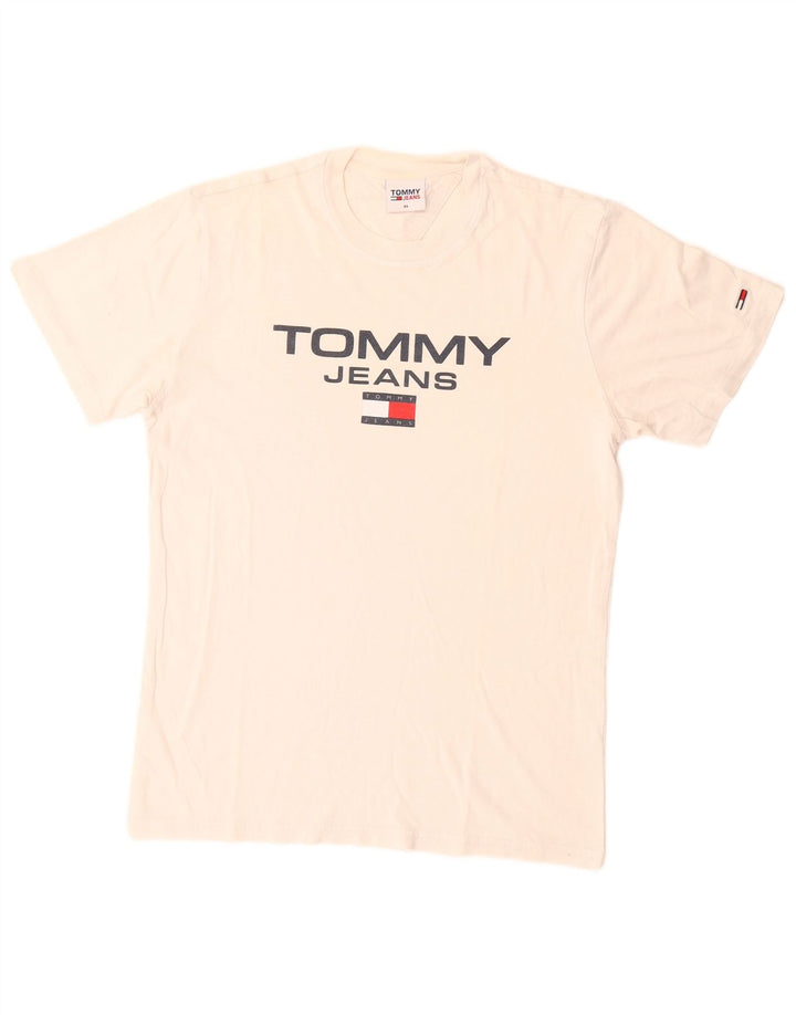 Tommy Hilfiger Camiseta masculina gráfica Top XS Branco