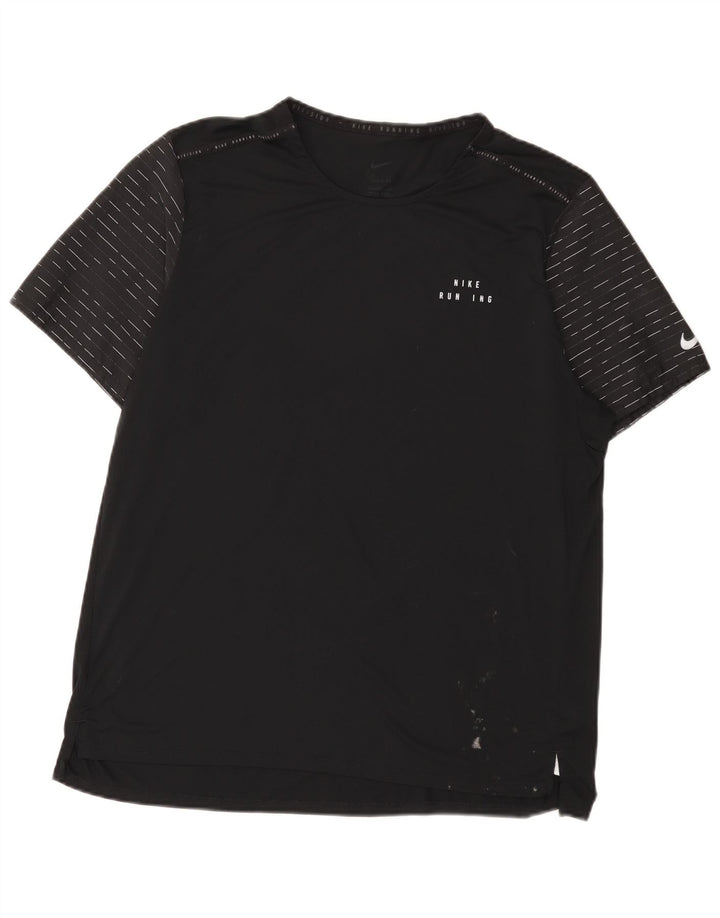 Camiseta masculina Nike Dri Fit Top XL preta listrada de poliéster