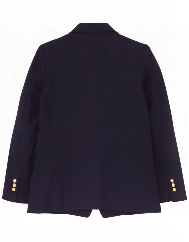 Jaqueta blazer feminina Zara com peito duplo Reino Unido 14 médio azul marinho