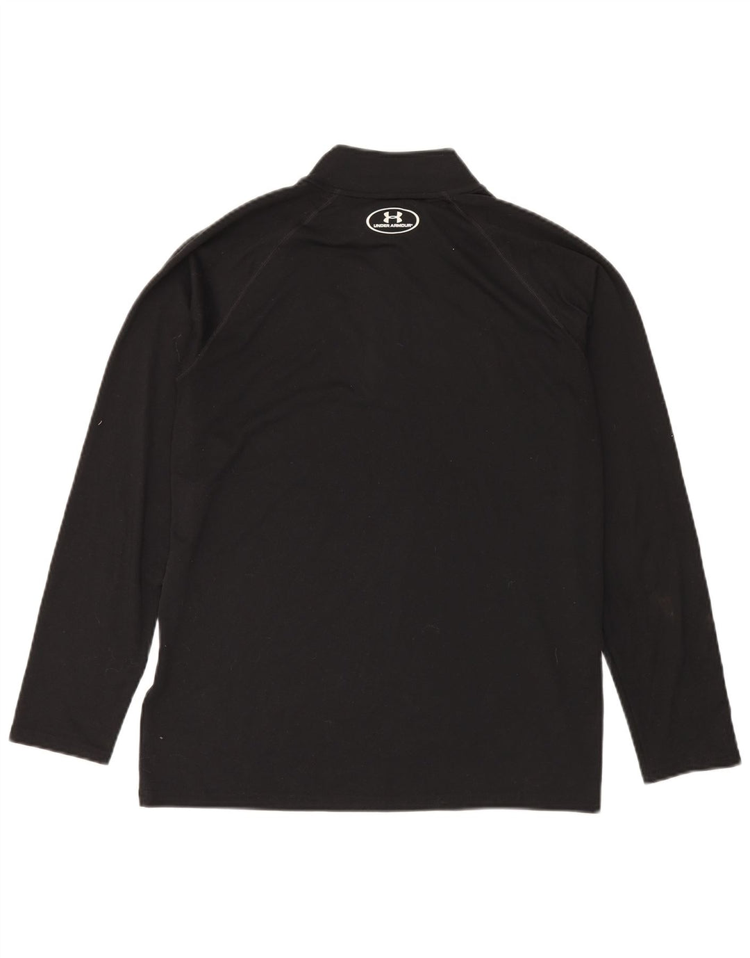 Under Armour Masculino Heat Gear Zip Neck Pulôver Treino Top Médio Preto