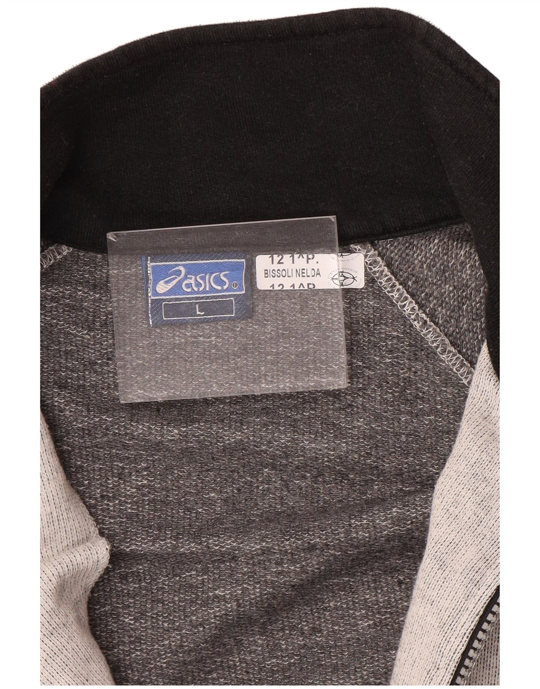 ASICS Mens Treino Top Jacket Grande Cinza Colourblock Algodão