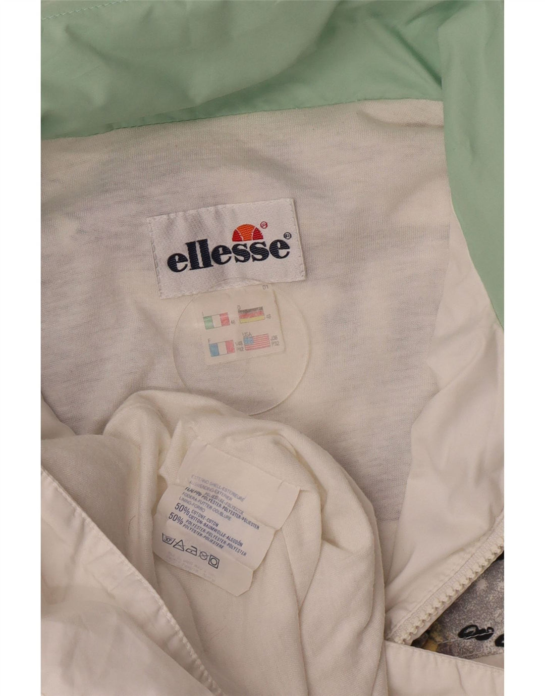 Ellesse Mens Treino Top Jacket IT 46 Small White Colourblock Poliéster