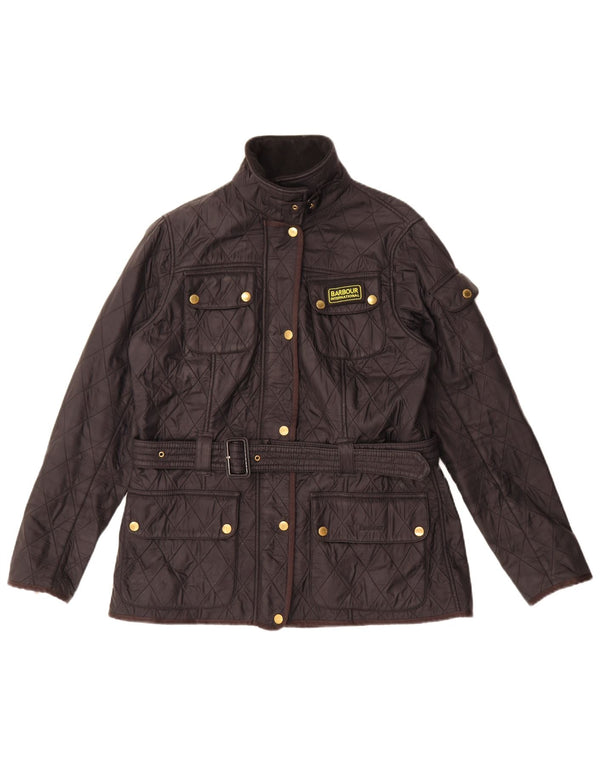 Jaqueta acolchoada feminina Barbour UK 14 grande preta