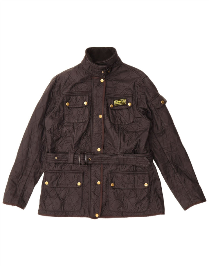 Jaqueta acolchoada feminina Barbour UK 14 grande preta