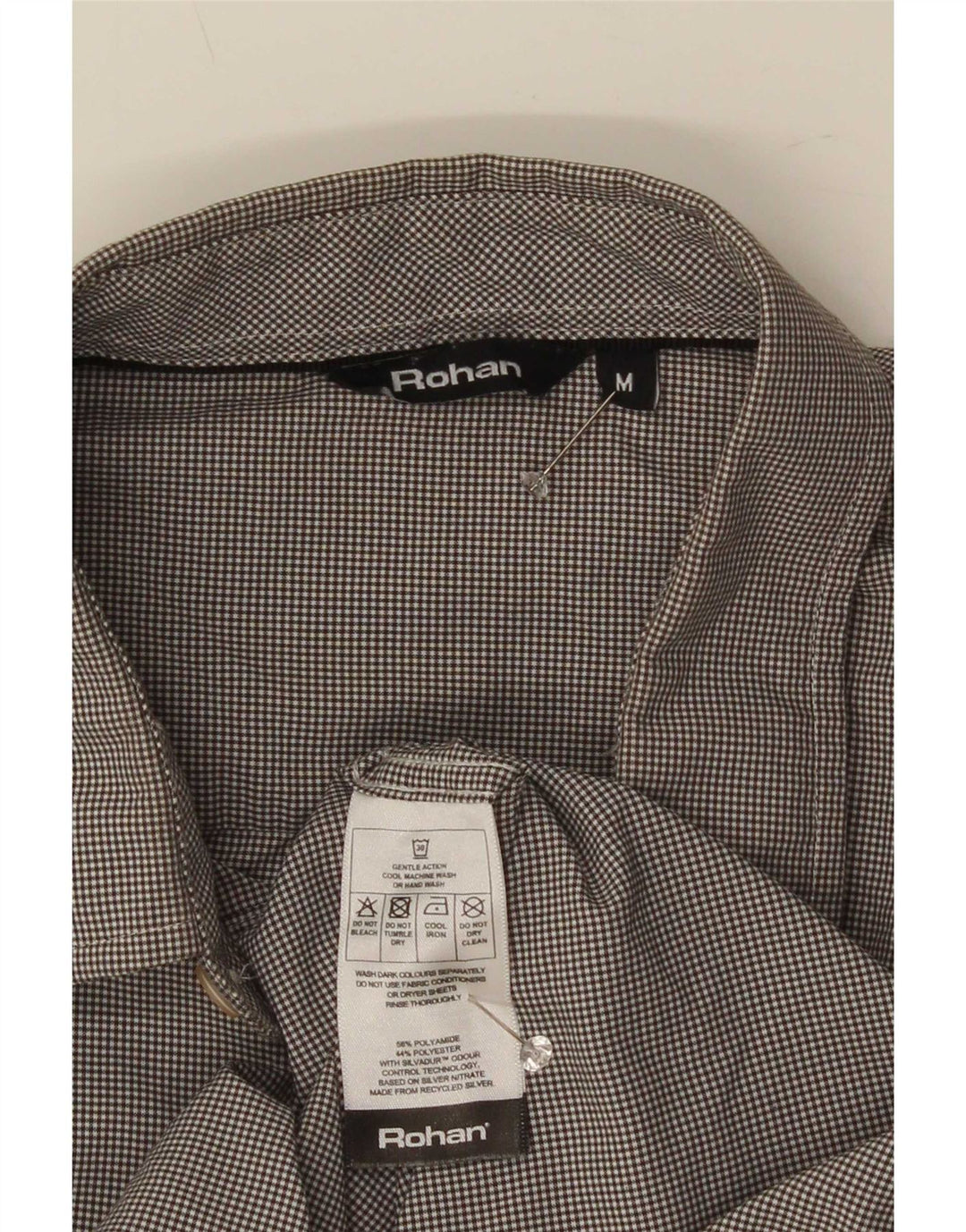 Camisa masculina Rohan cinza médio guingão poliamida