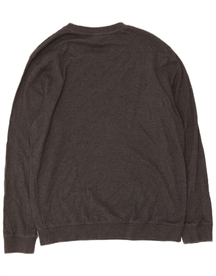 Hugo Boss moletom feminino jumper UK 14 algodão geométrico cinza médio