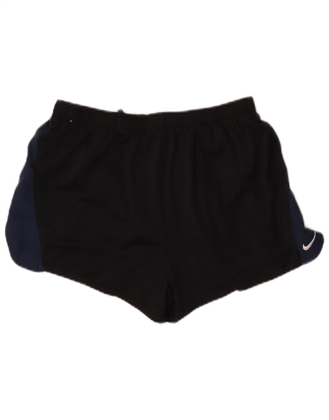 Shorts esportivos femininos Nike Dri Fit UK 12 médio preto colorblock poliéster