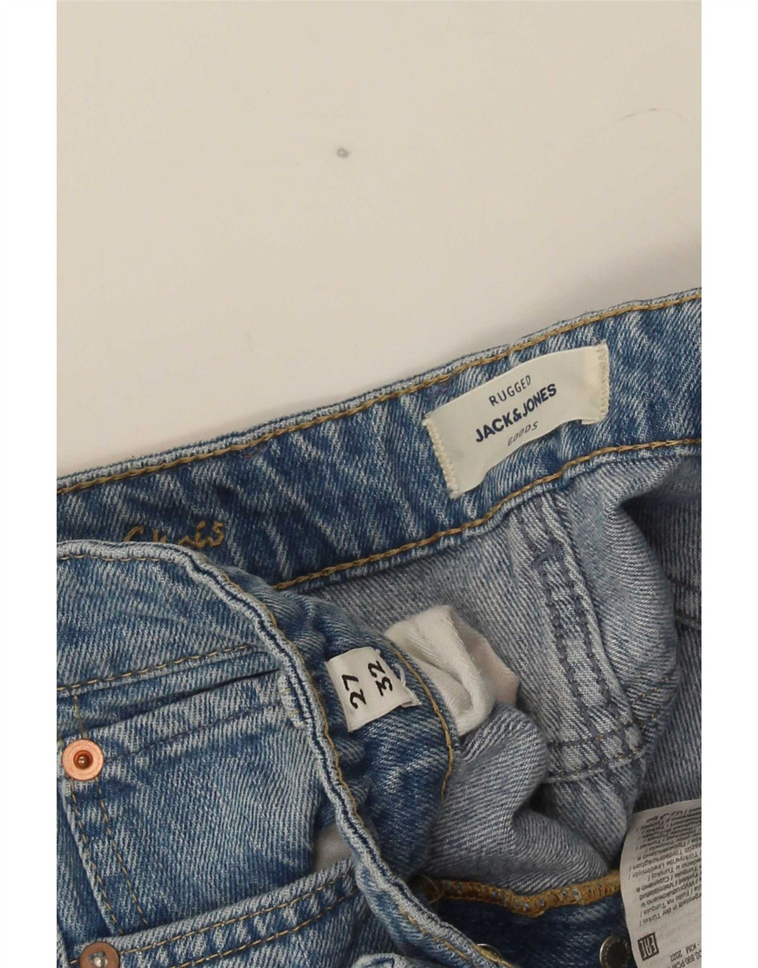 Jeans masculinos Jack & Jones Slim W27 L32 algodão azul