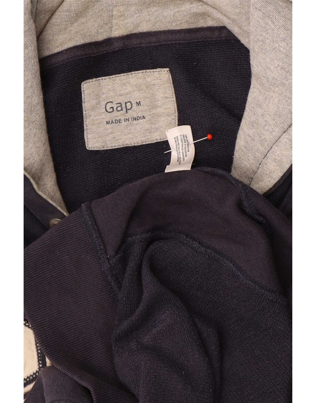 Suéter com capuz gráfico masculino Gap médio algodão azul marinho