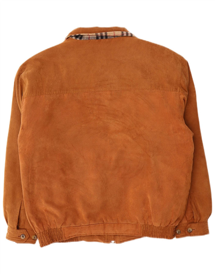 Jaqueta bomber masculina Roger Kent UK 42 XL poliéster marrom