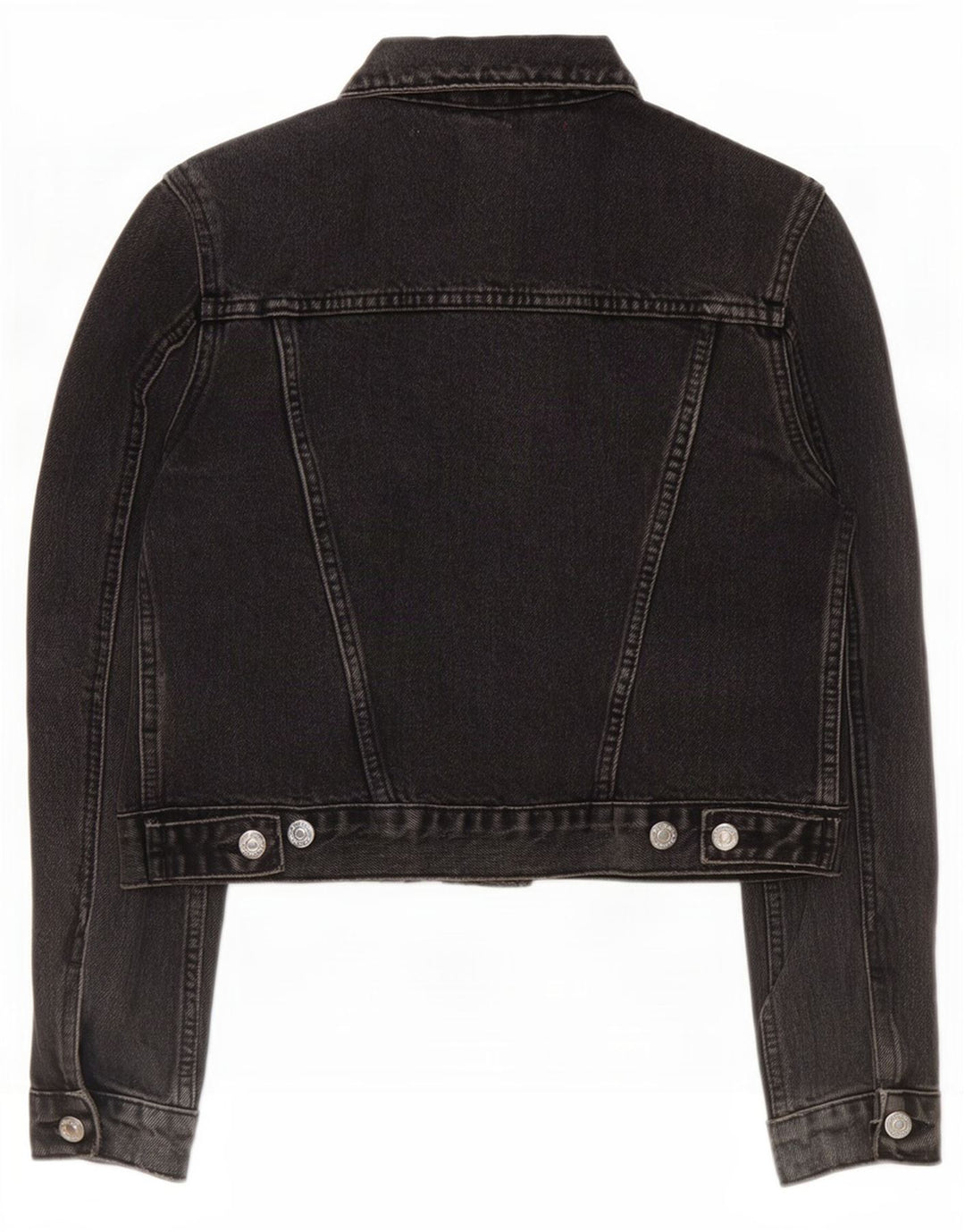 Jaqueta jeans feminina Topshop UK 8 algodão preto pequeno