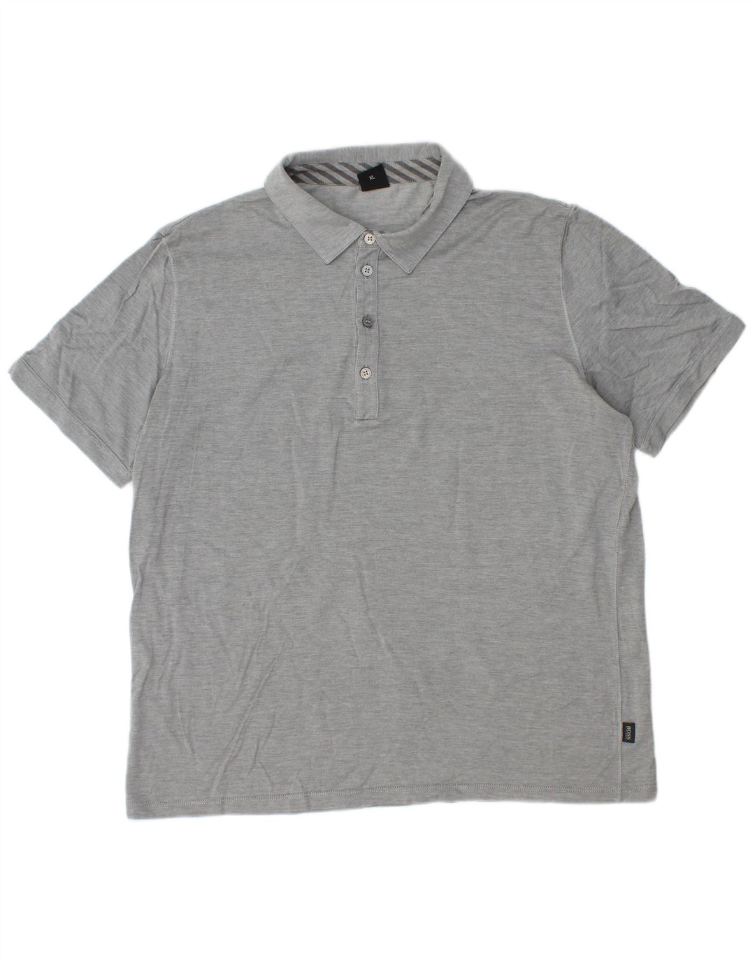 Camisa polo masculina Hugo Boss XL cinza manchada