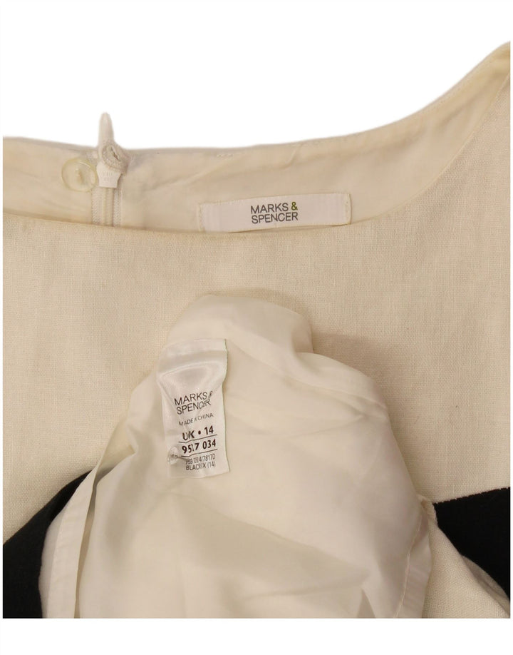 Vestido bainha feminino Marks & Spencer Reino Unido 14 bloco colorido médio multicolorido