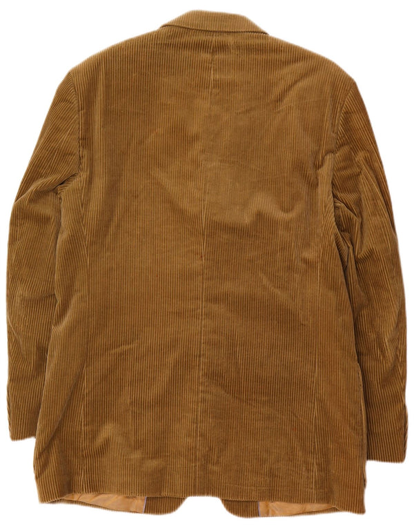 Jaqueta blazer masculina de veludo cotelê Douglas com 3 botões Reino Unido 40 algodão cáqui grande